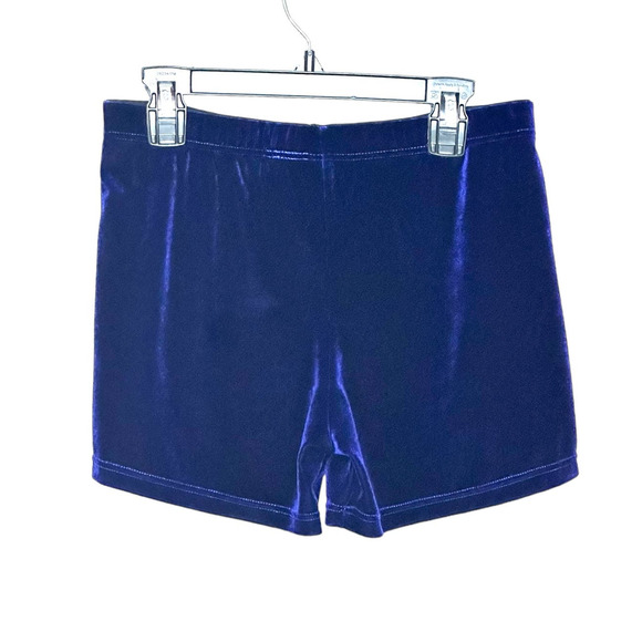 Jed North blue velour pull on shorts size small - Picture 2 of 5